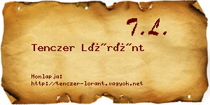 Tenczer Lóránt névjegykártya